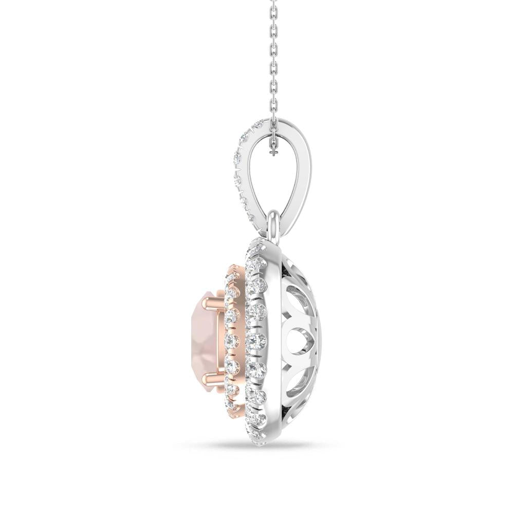 White Gold/Rose Gold - Morganite