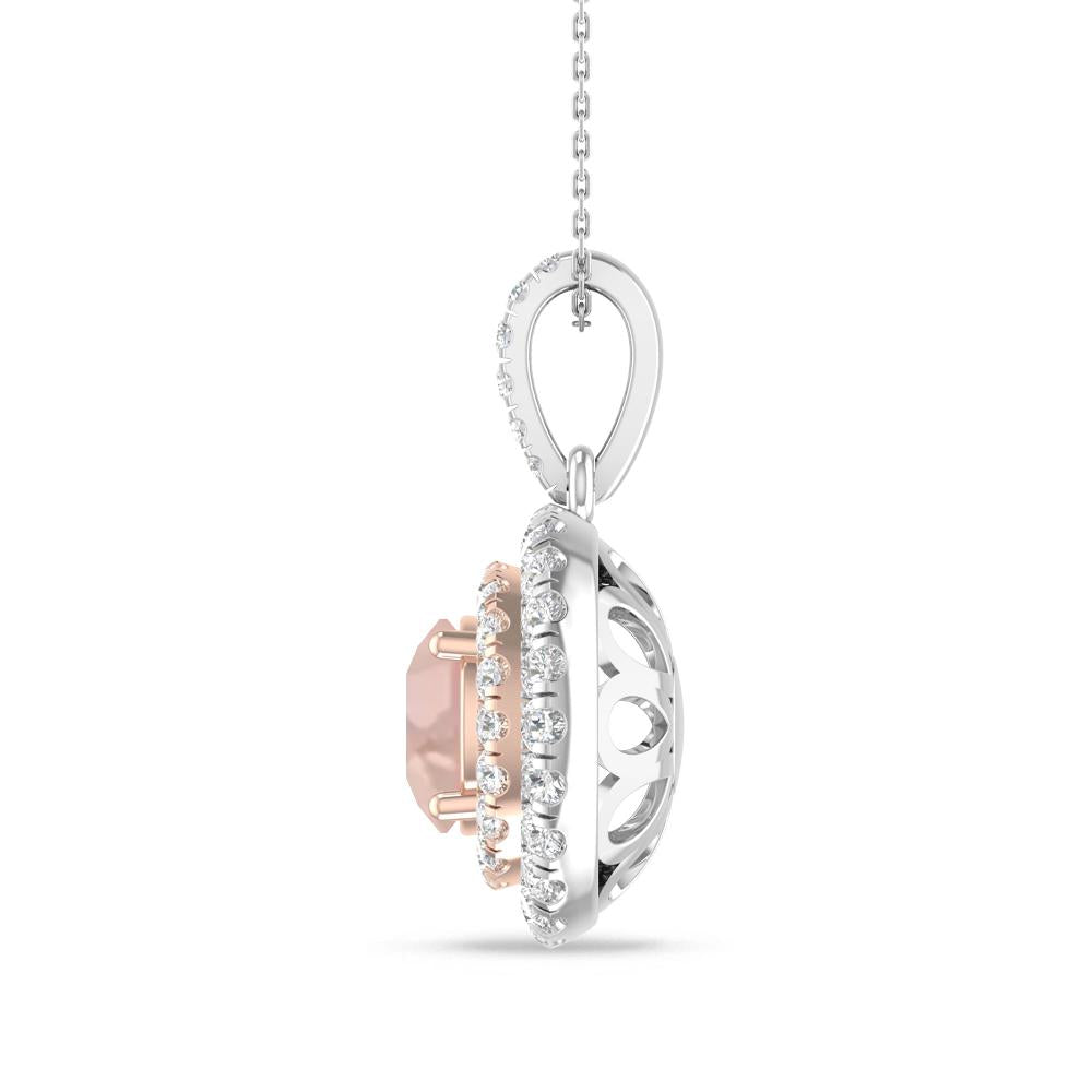 White Gold/Rose Gold - Morganite