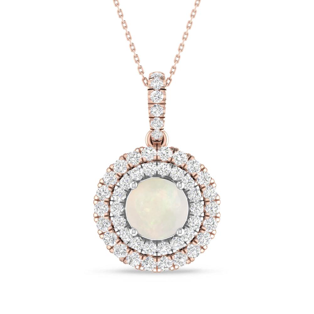 Rose Gold/White Gold - Opal