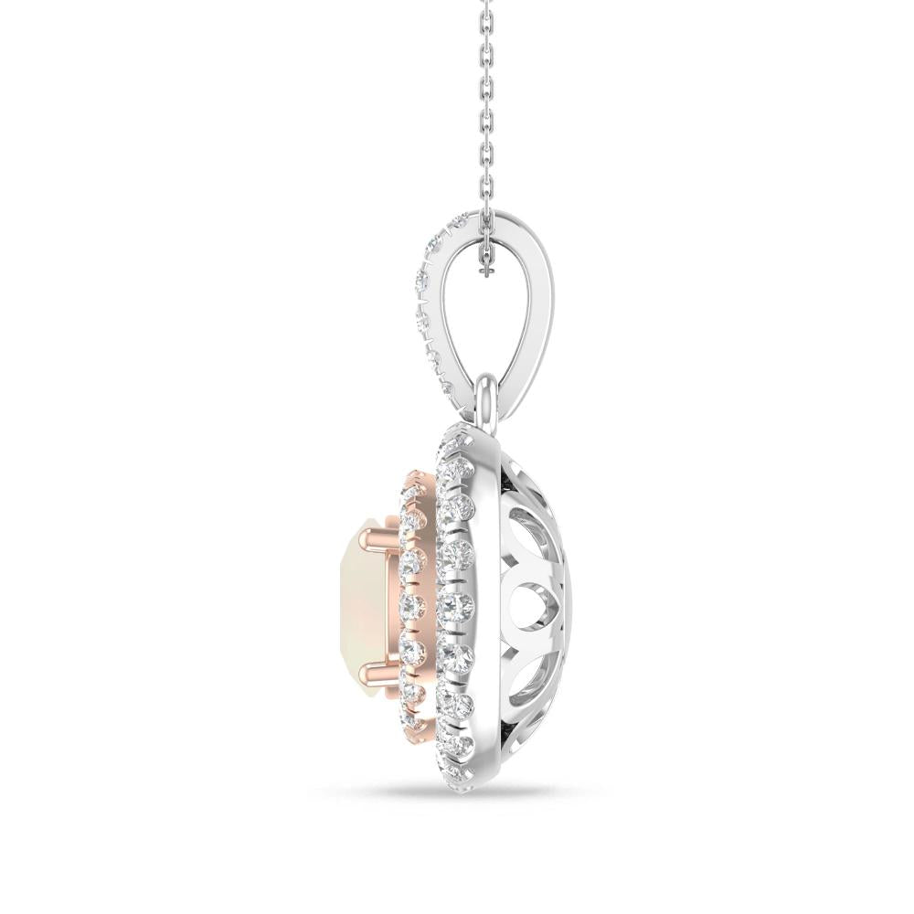 White Gold/Rose Gold - Opal
