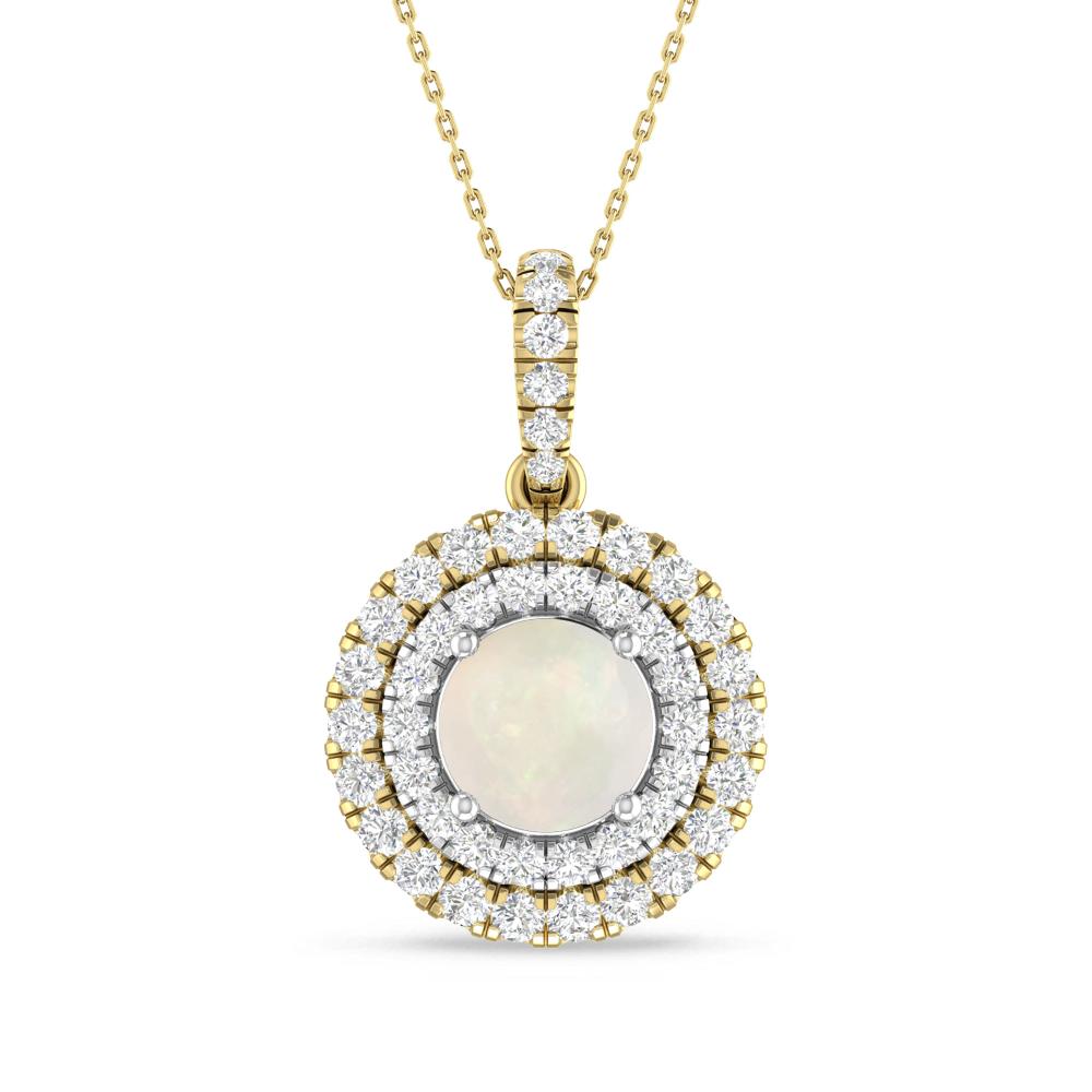 Yellow Gold/White Gold - Opal