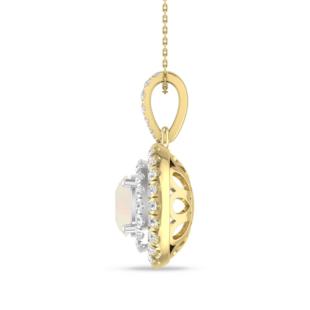 Yellow Gold/White Gold - Opal
