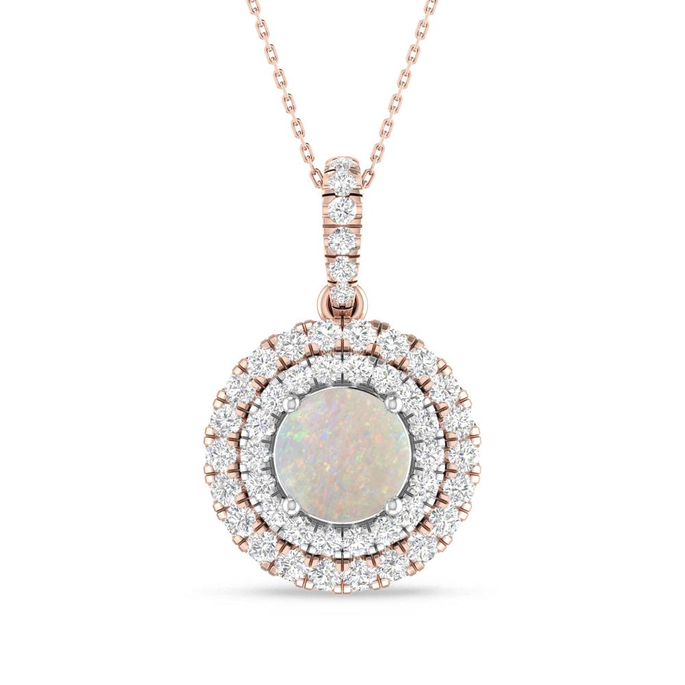 Rose Gold/White Gold - Opal