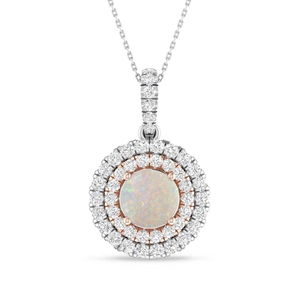 White Gold/Rose Gold - Opal