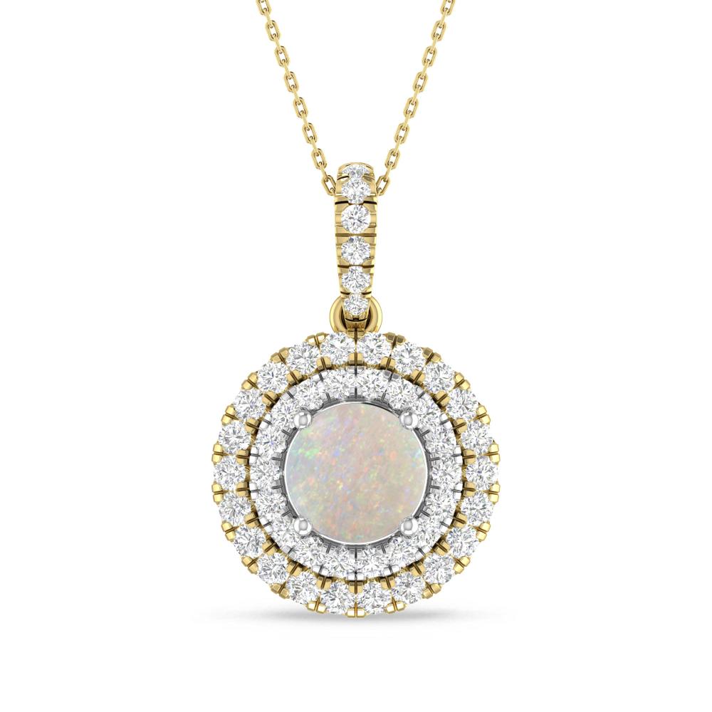 Yellow Gold/White Gold - Opal