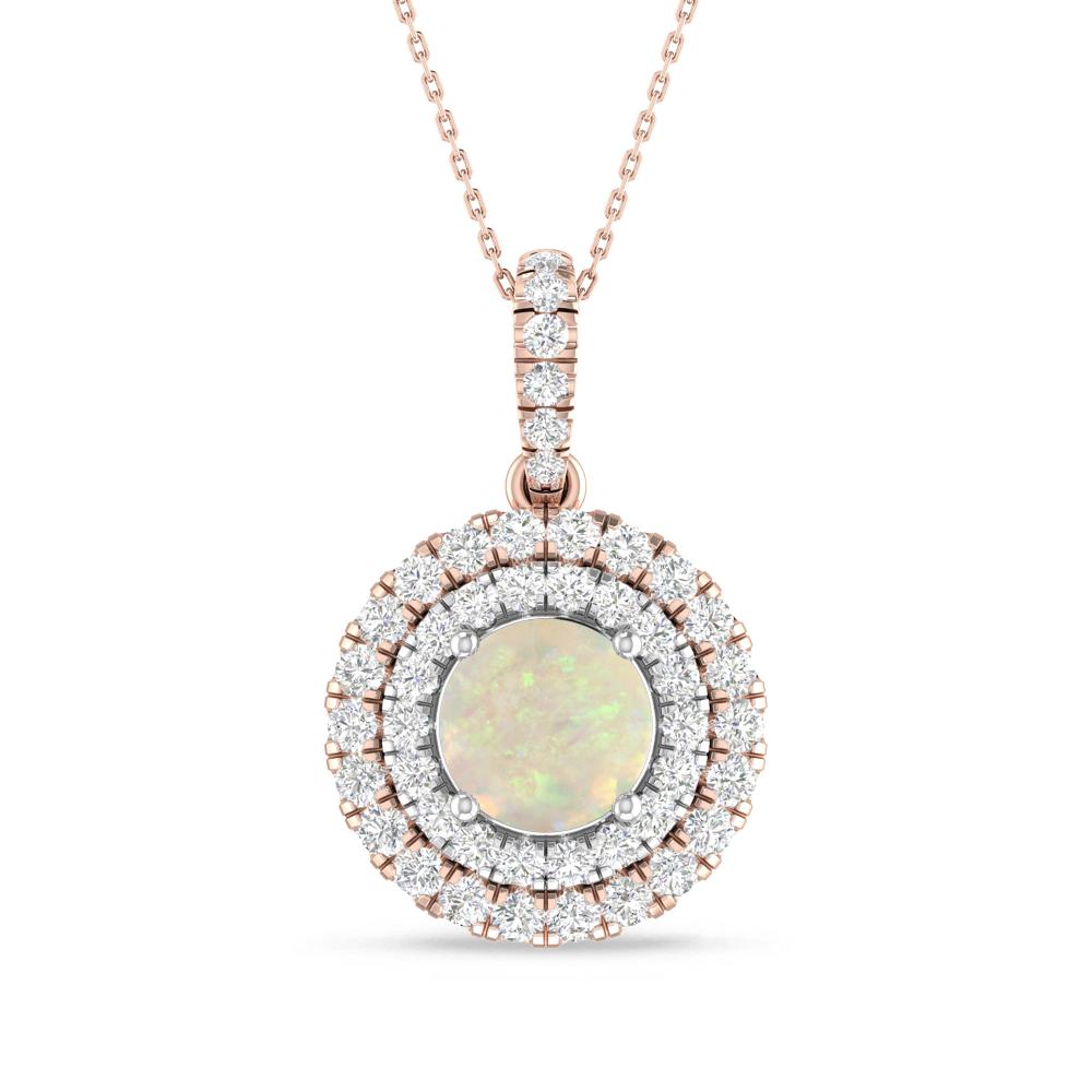 Rose Gold/White Gold - Opal