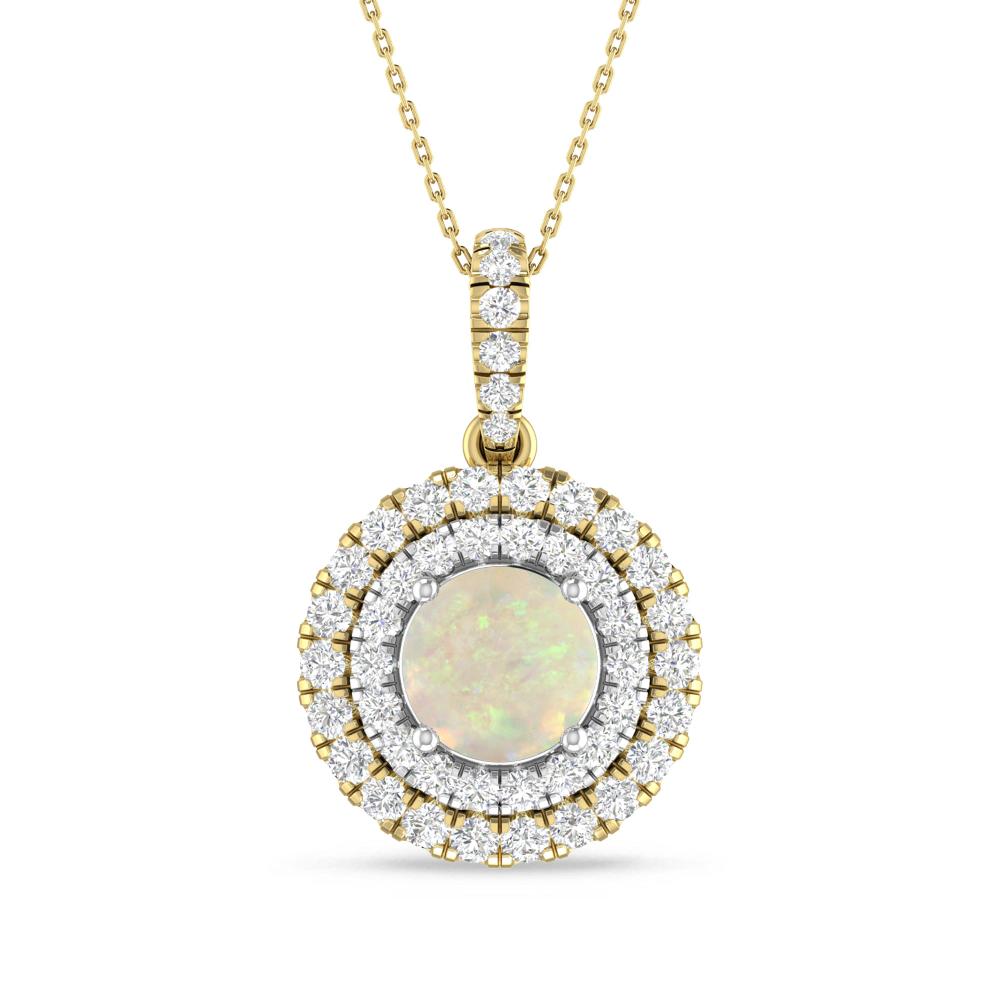 Yellow Gold/White Gold - Opal