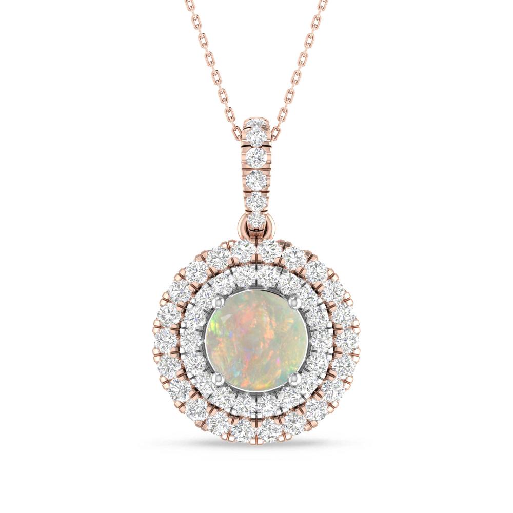 Rose Gold/White Gold - Opal