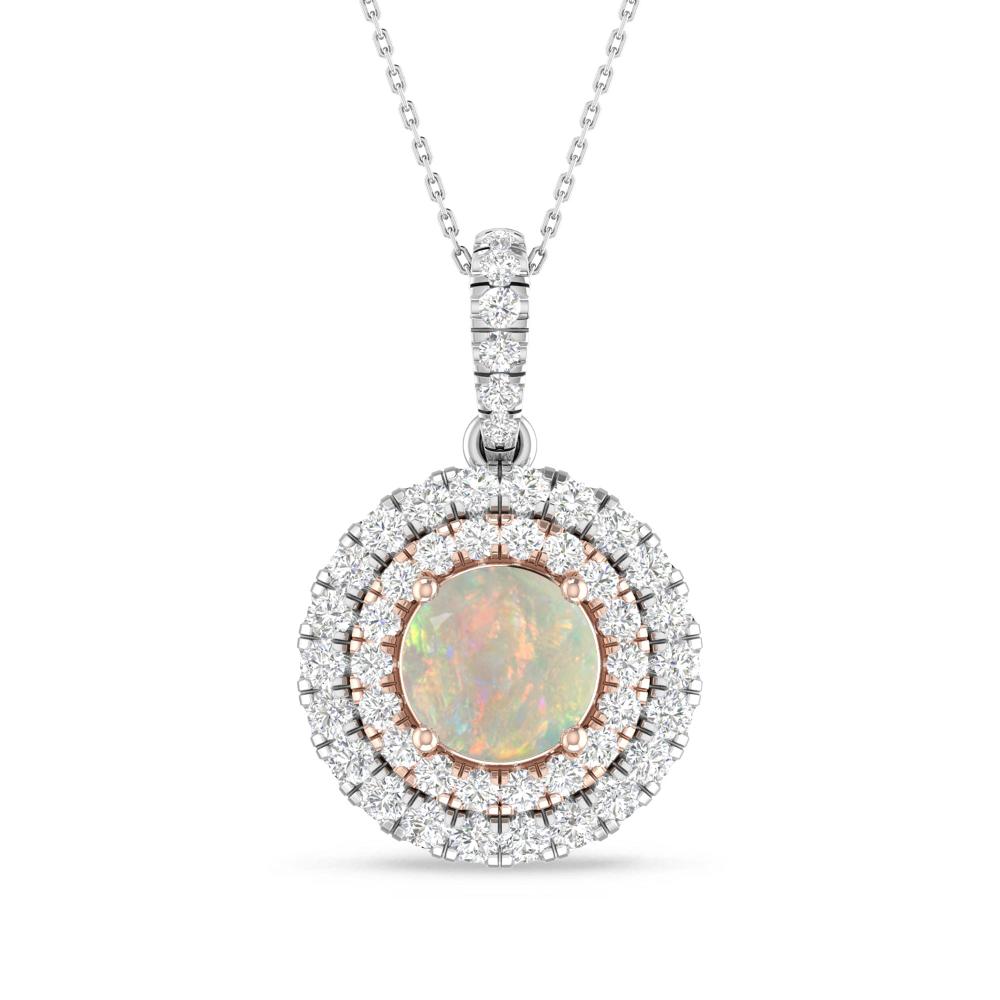 White Gold/Rose Gold - Opal