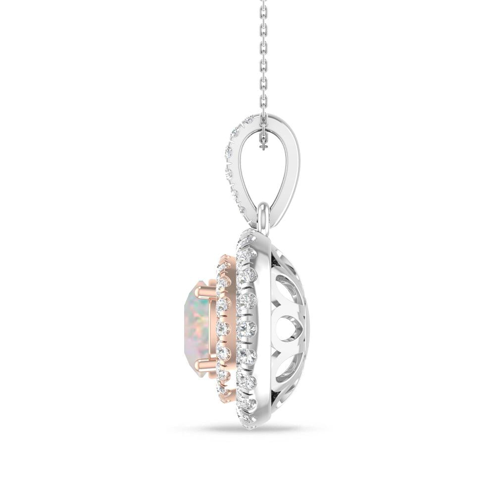 White Gold/Rose Gold - Opal