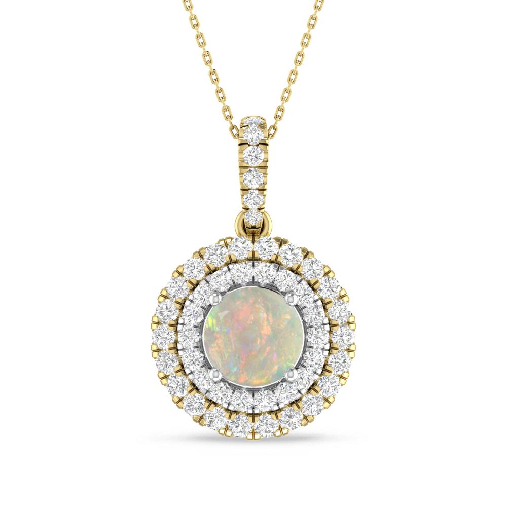 Yellow Gold/White Gold - Opal