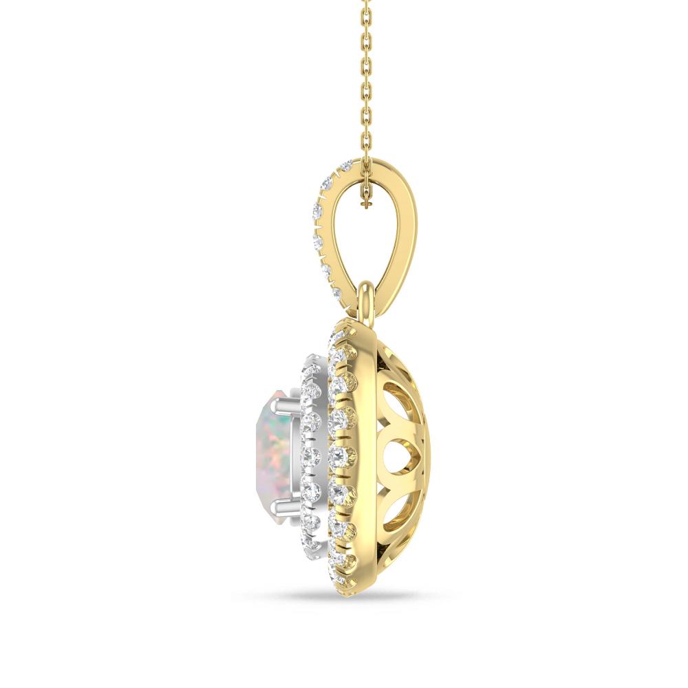 Yellow Gold/White Gold - Opal