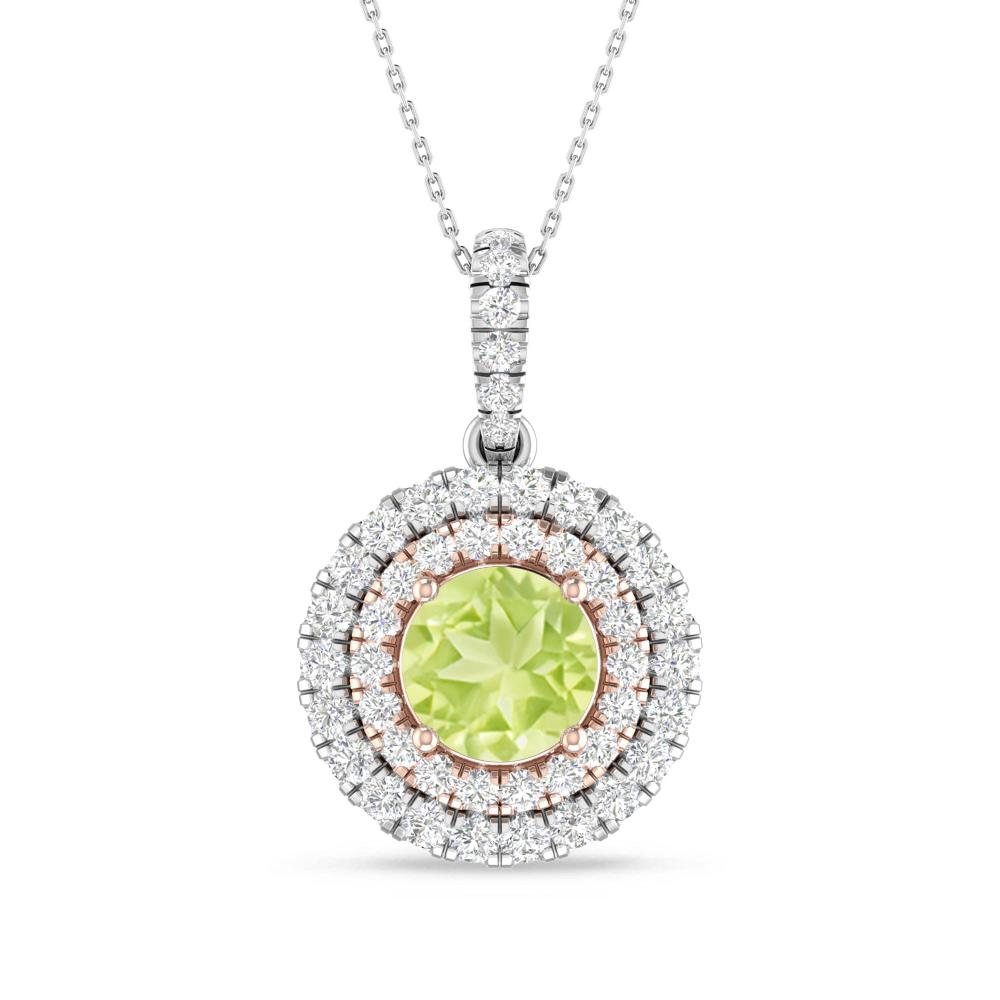White Gold/Rose Gold - Peridot