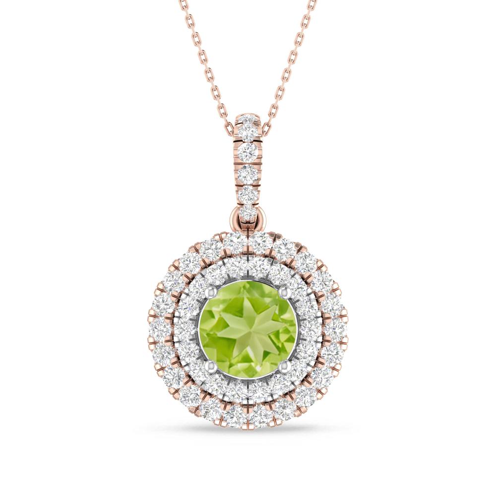 Rose Gold/White Gold - Peridot