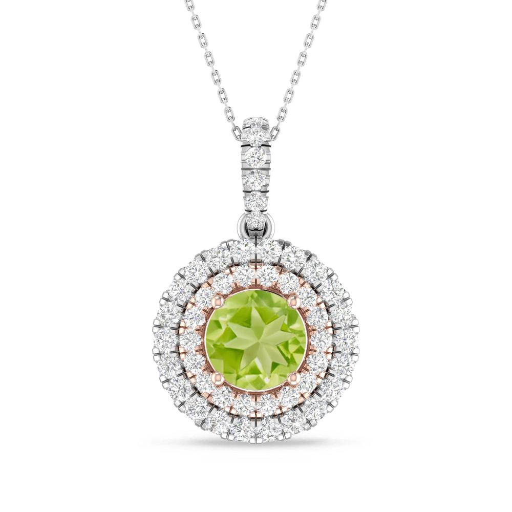 White Gold/Rose Gold - Peridot