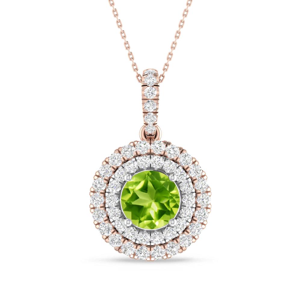 Rose Gold/White Gold - Peridot