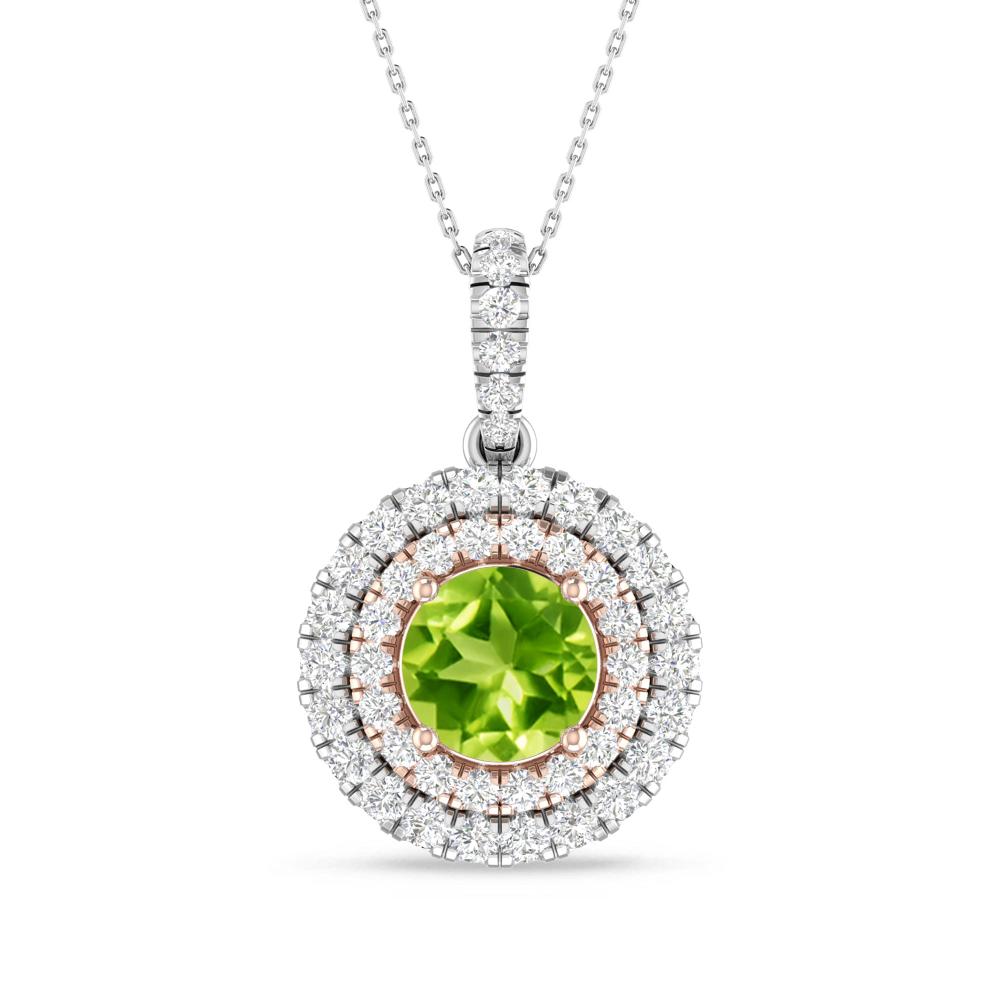 White Gold/Rose Gold - Peridot