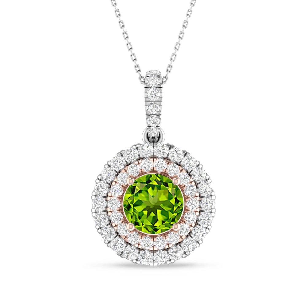 White Gold/Rose Gold - Peridot