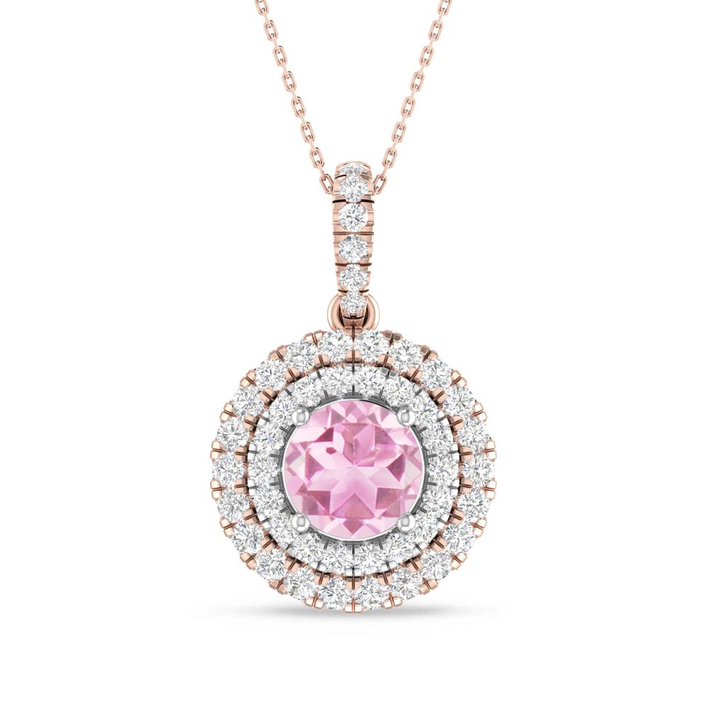 Rose Gold/White Gold - Pink Tourmaline