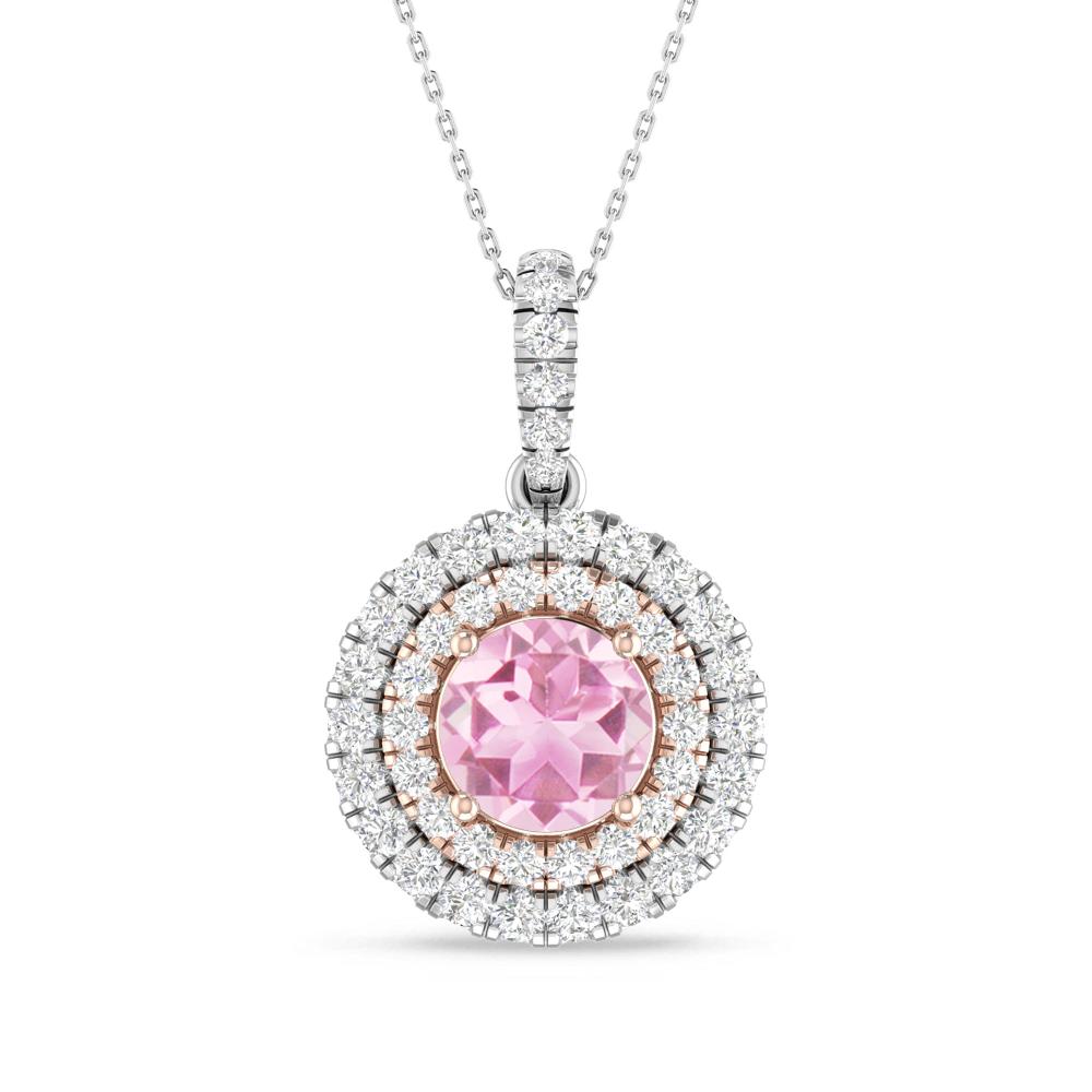 White Gold/Rose Gold - Pink Tourmaline