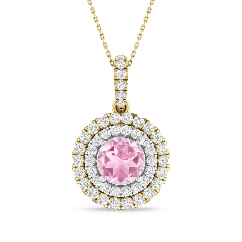 Yellow Gold/White Gold - Pink Tourmaline