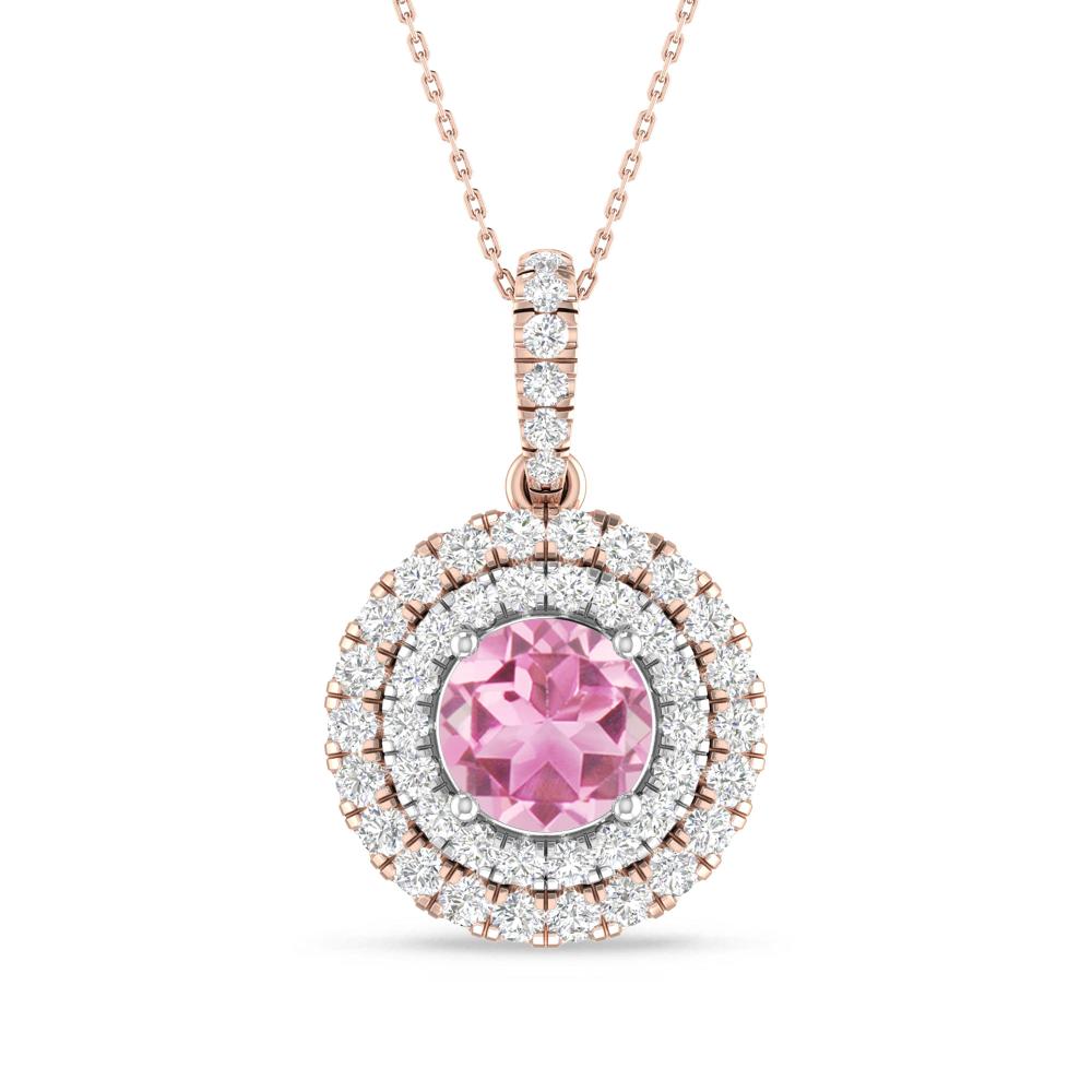 Rose Gold/White Gold - Pink Tourmaline