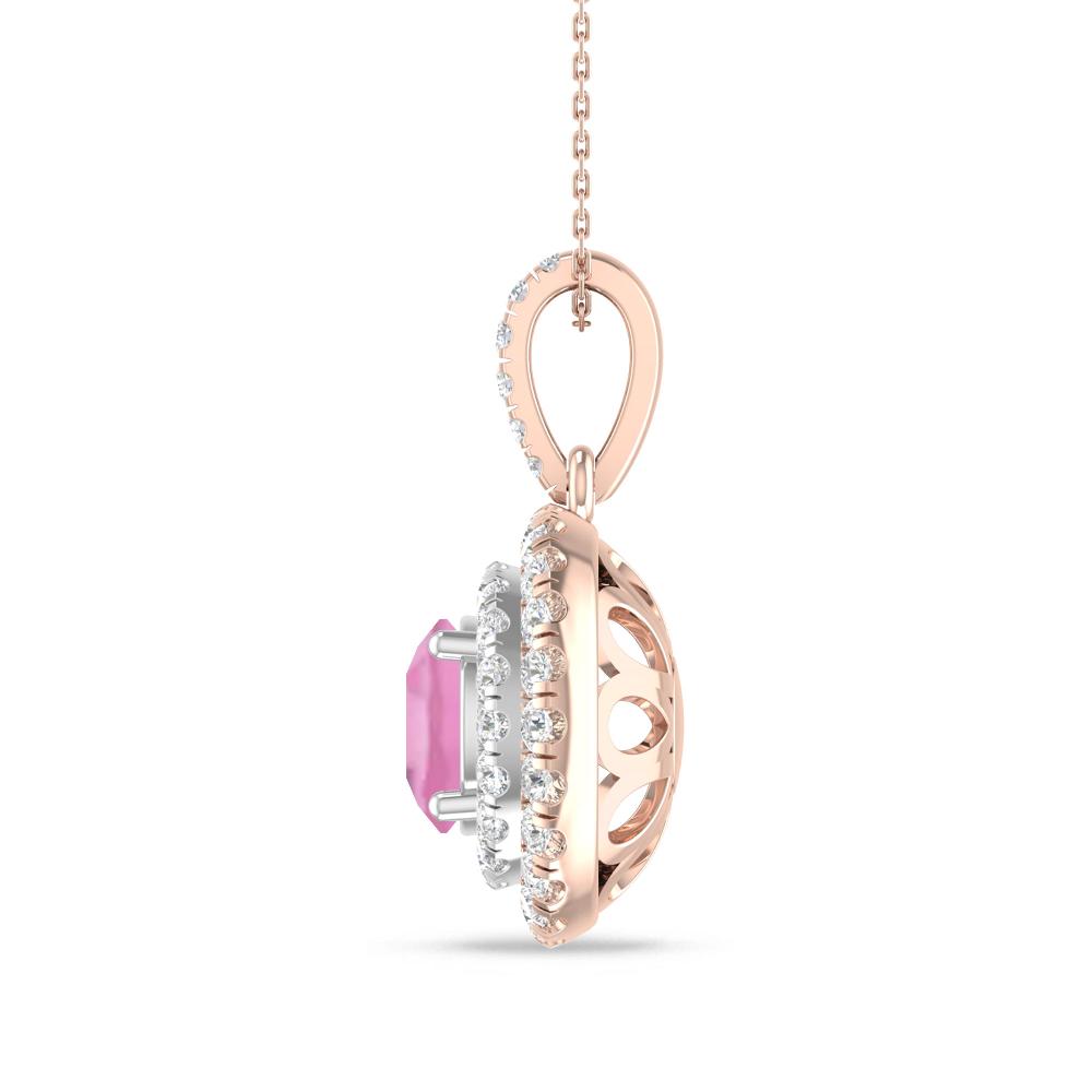 Rose Gold/White Gold - Pink Tourmaline