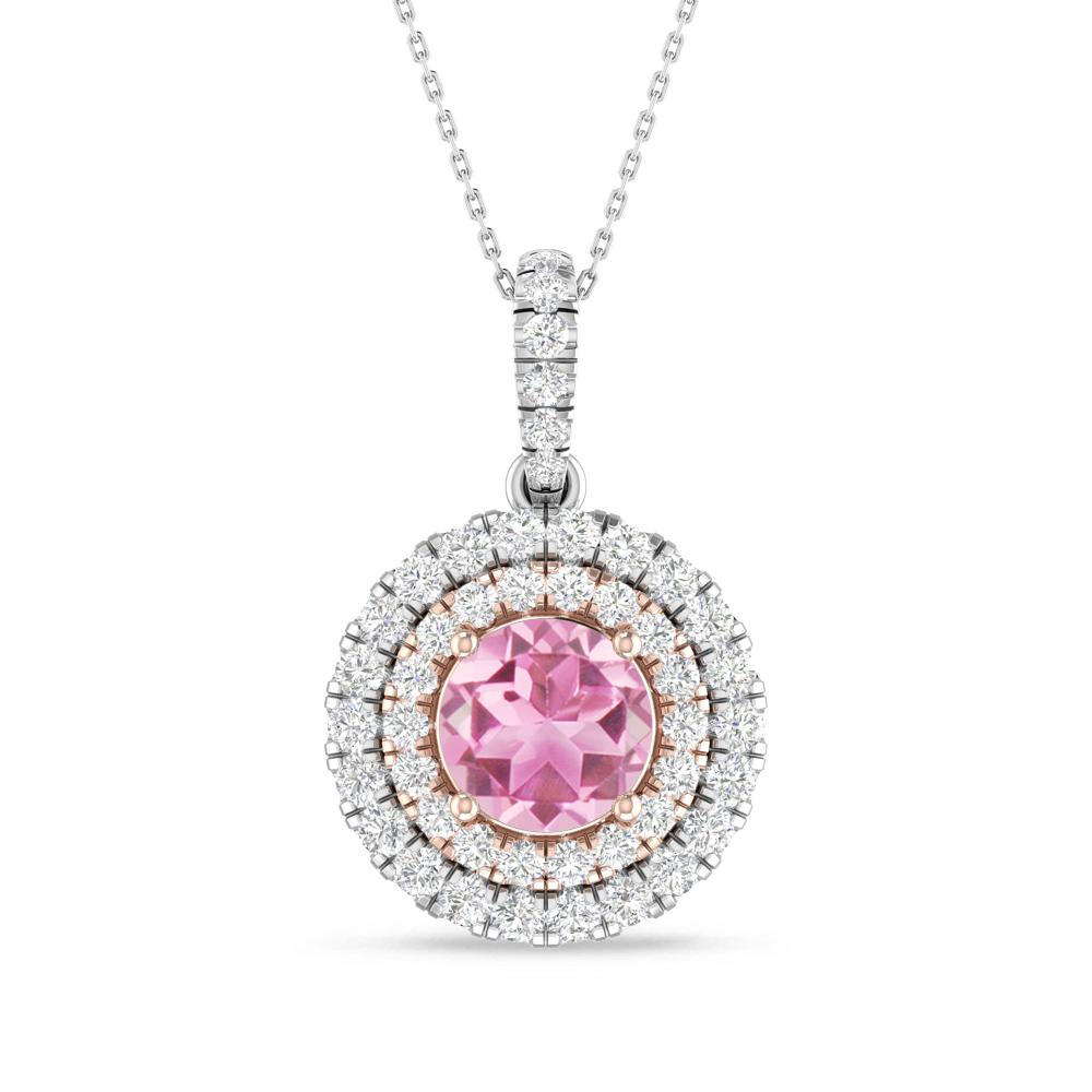 White Gold/Rose Gold - Pink Tourmaline