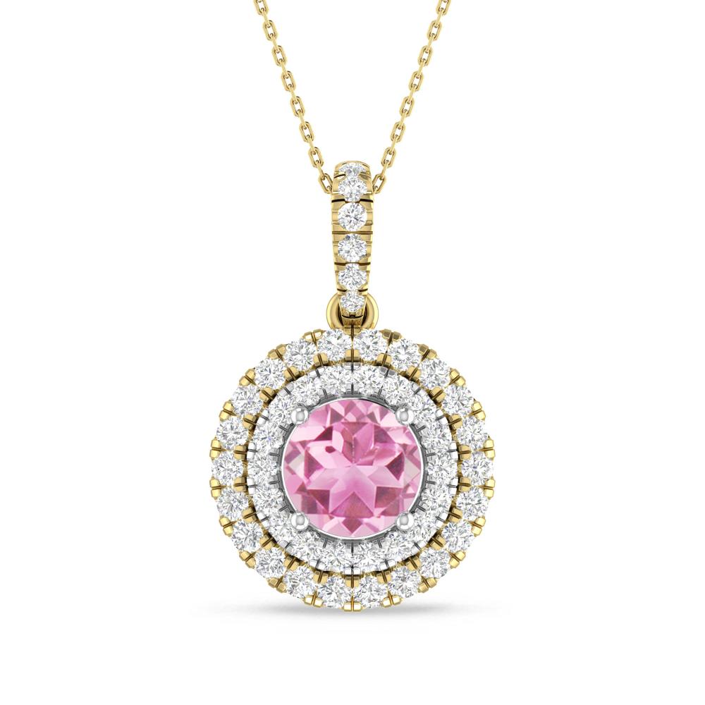 Yellow Gold/White Gold - Pink Tourmaline