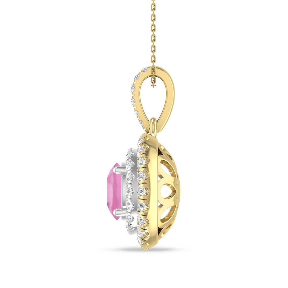 Yellow Gold/White Gold - Pink Tourmaline