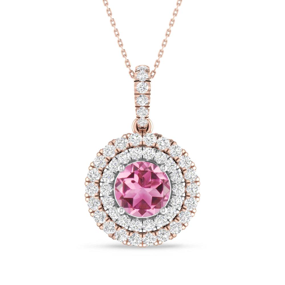 Rose Gold/White Gold - Pink Tourmaline