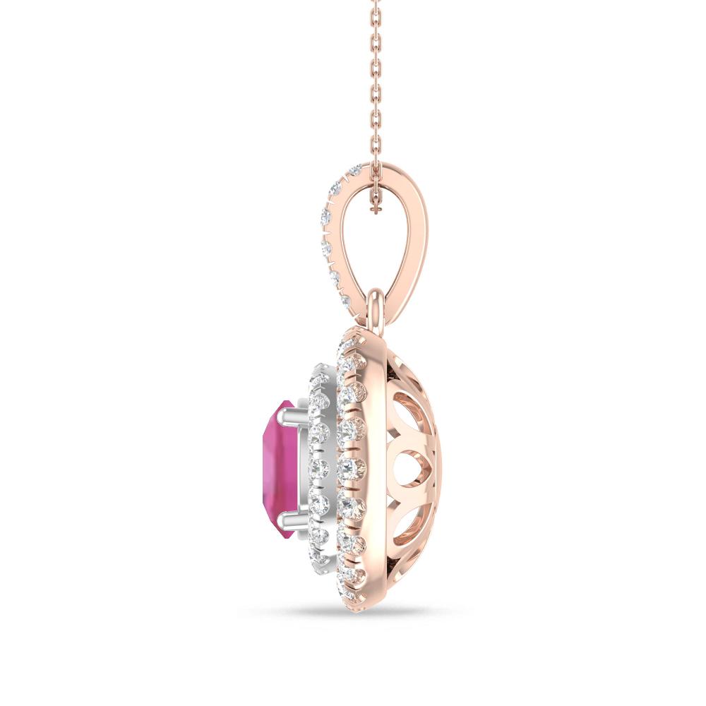 Rose Gold/White Gold - Pink Tourmaline