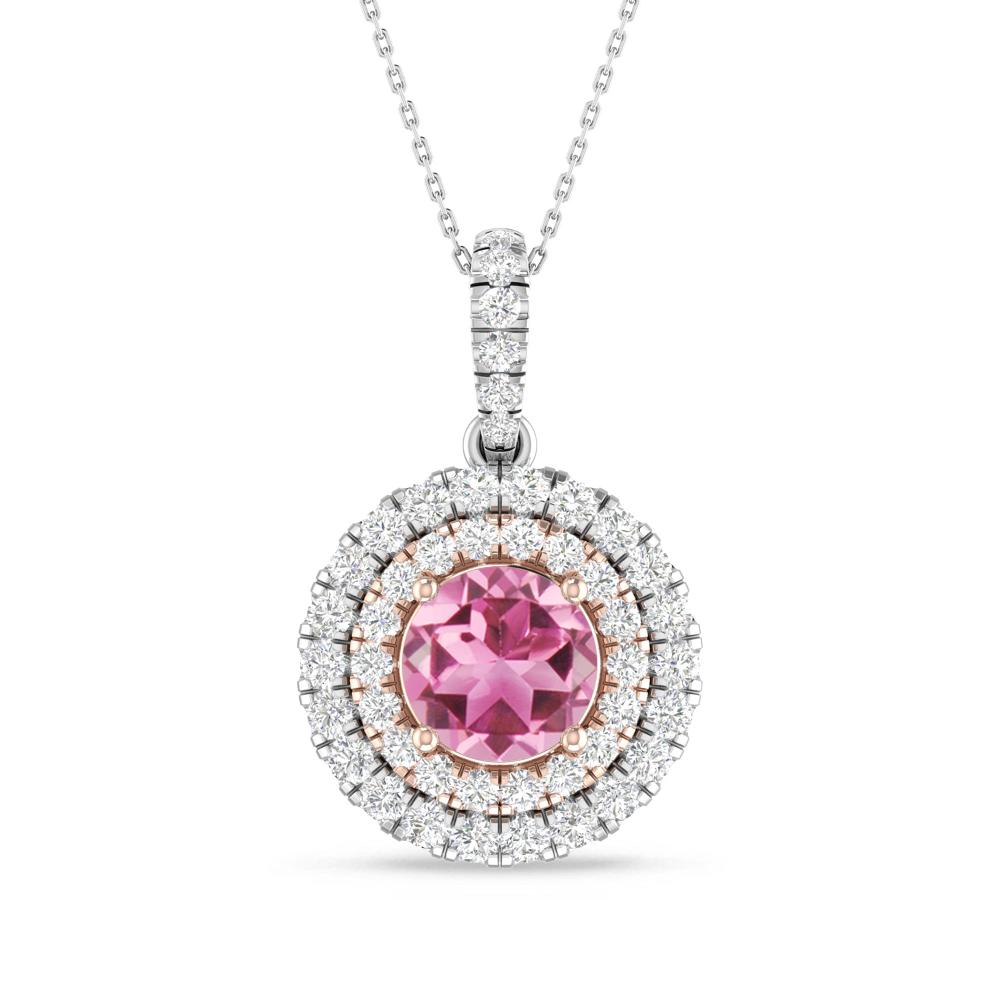 White Gold/Rose Gold - Pink Tourmaline