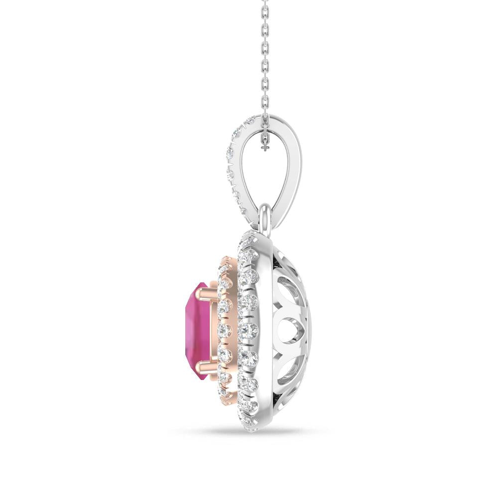 White Gold/Rose Gold - Pink Tourmaline