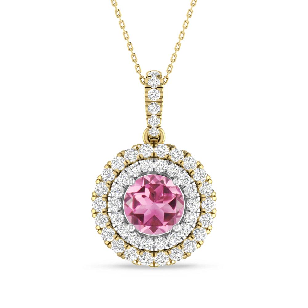 Yellow Gold/White Gold - Pink Tourmaline