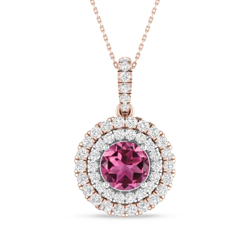Rose Gold/White Gold - Pink Tourmaline