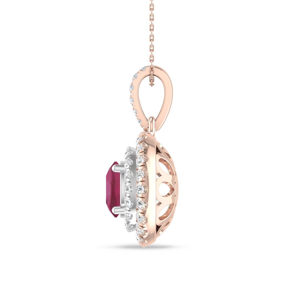Rose Gold/White Gold - Pink Tourmaline