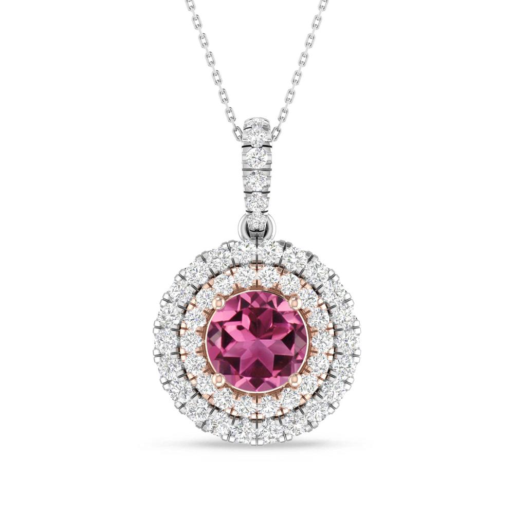 White Gold/Rose Gold - Pink Tourmaline