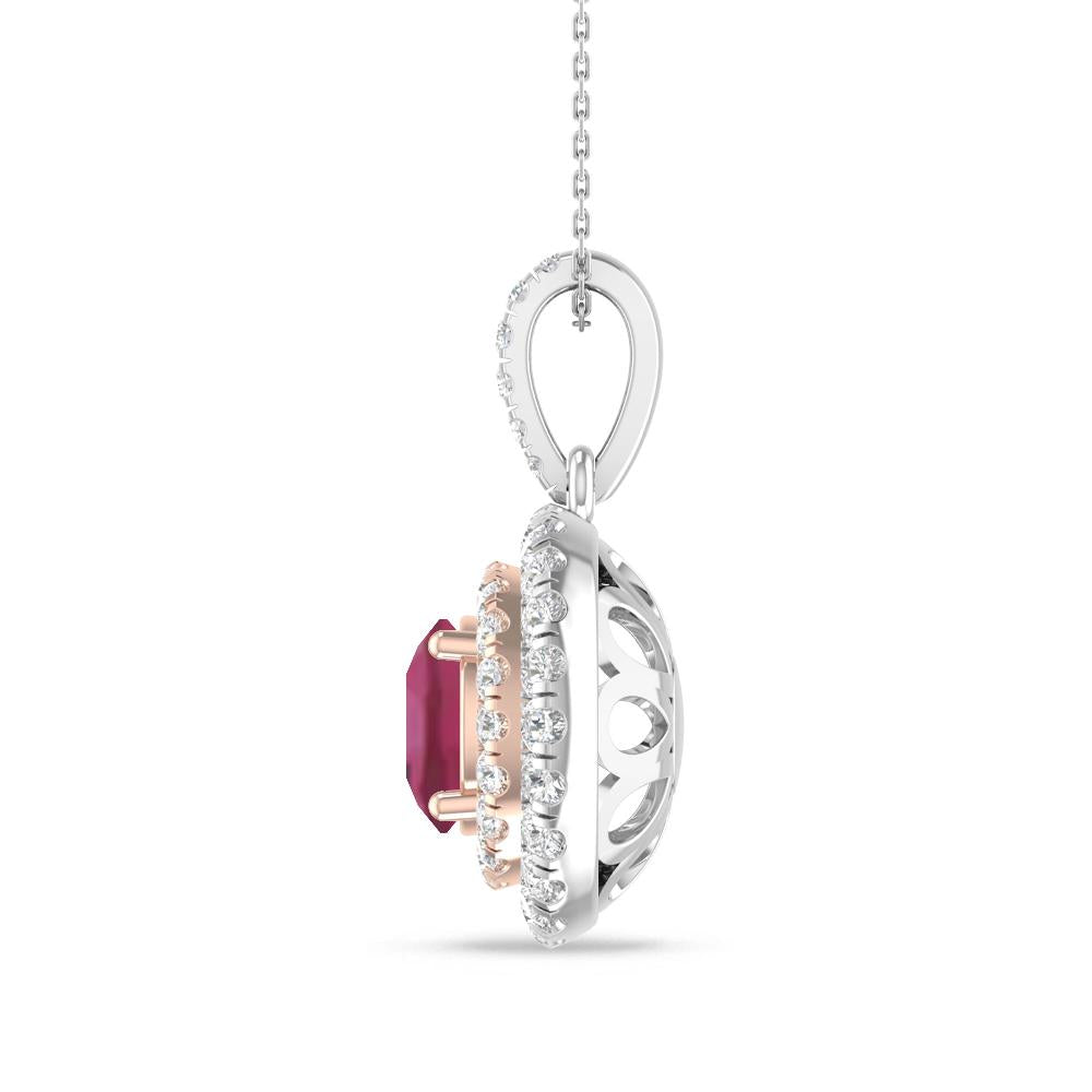 White Gold/Rose Gold - Pink Tourmaline