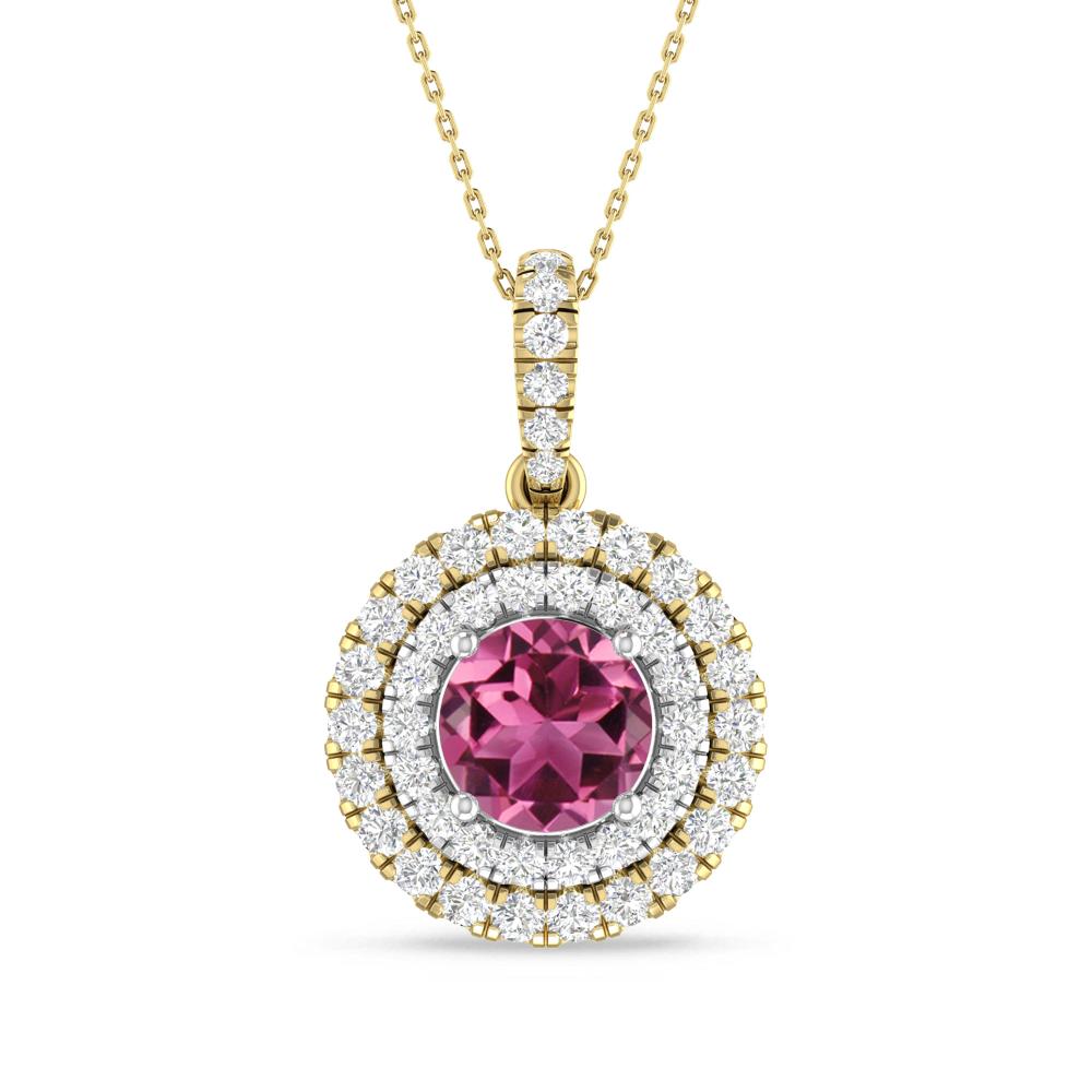 Yellow Gold/White Gold - Pink Tourmaline