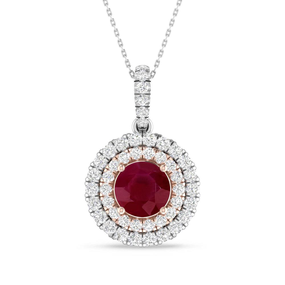 White Gold/Rose Gold - Ruby