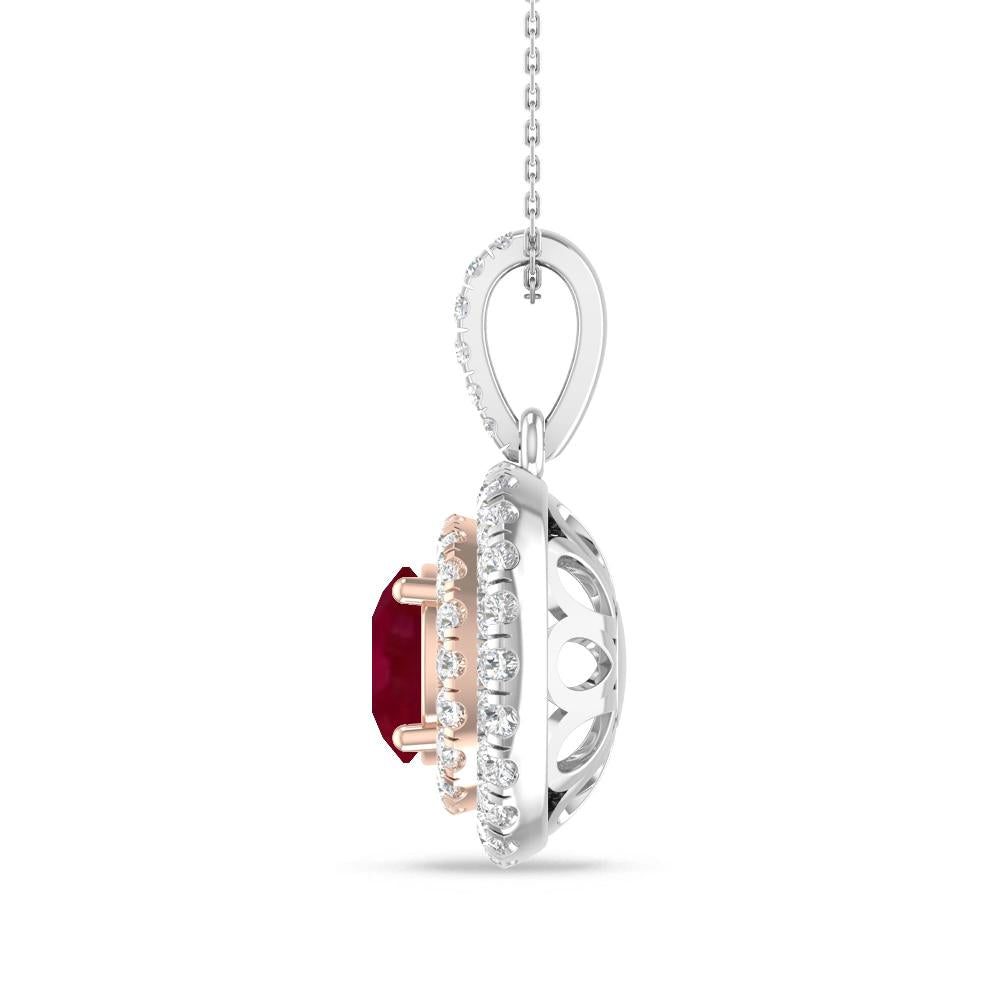 White Gold/Rose Gold - Ruby