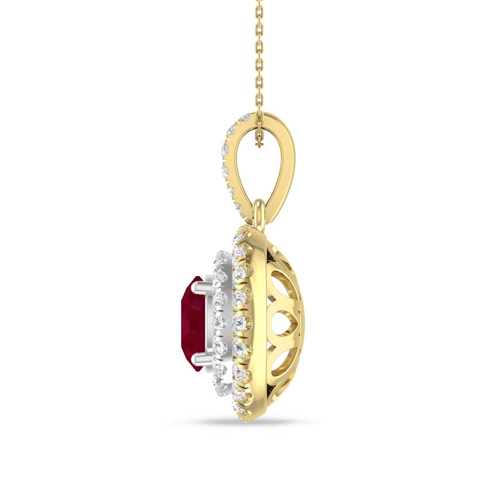 Yellow Gold/White Gold - Ruby