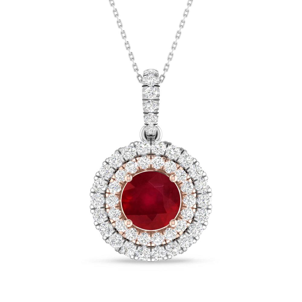 White Gold/Rose Gold - Ruby