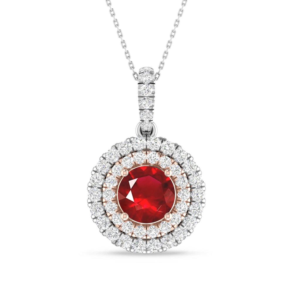 White Gold/Rose Gold - Ruby