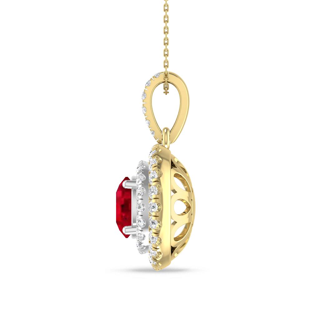Yellow Gold/White Gold - Ruby