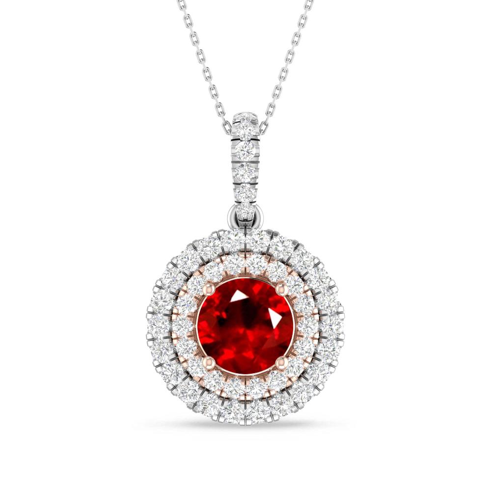 White Gold/Rose Gold - Ruby