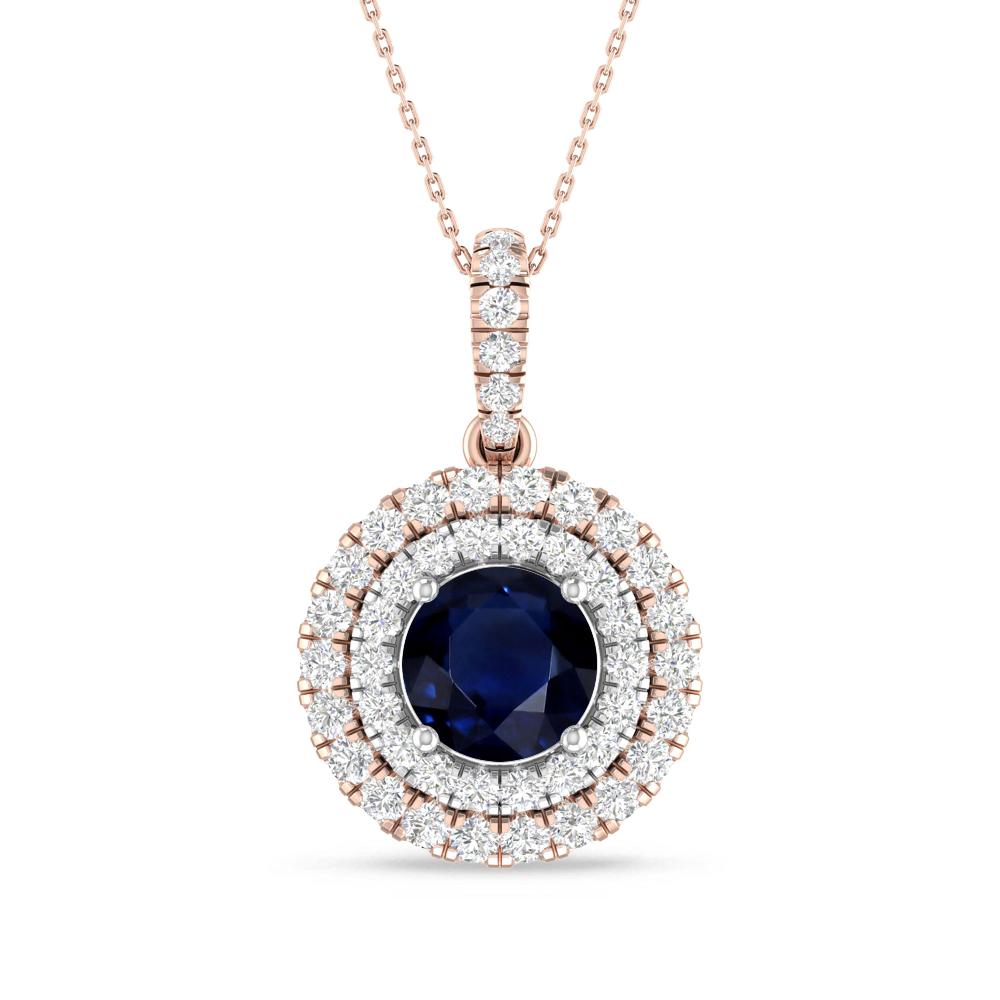 Rose Gold/White Gold - Sapphire