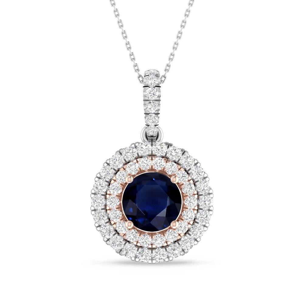 White Gold/Rose Gold - Sapphire
