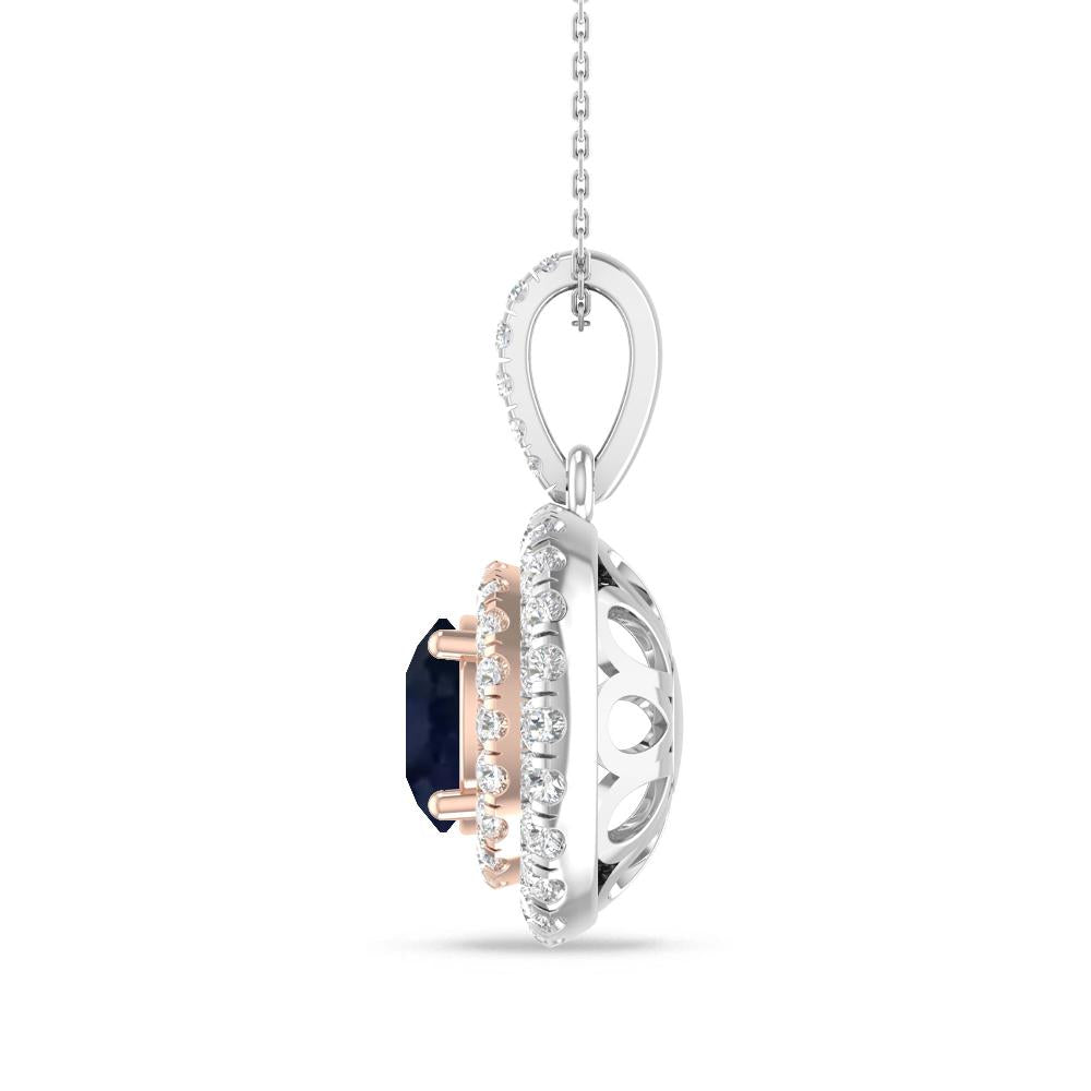 White Gold/Rose Gold - Sapphire